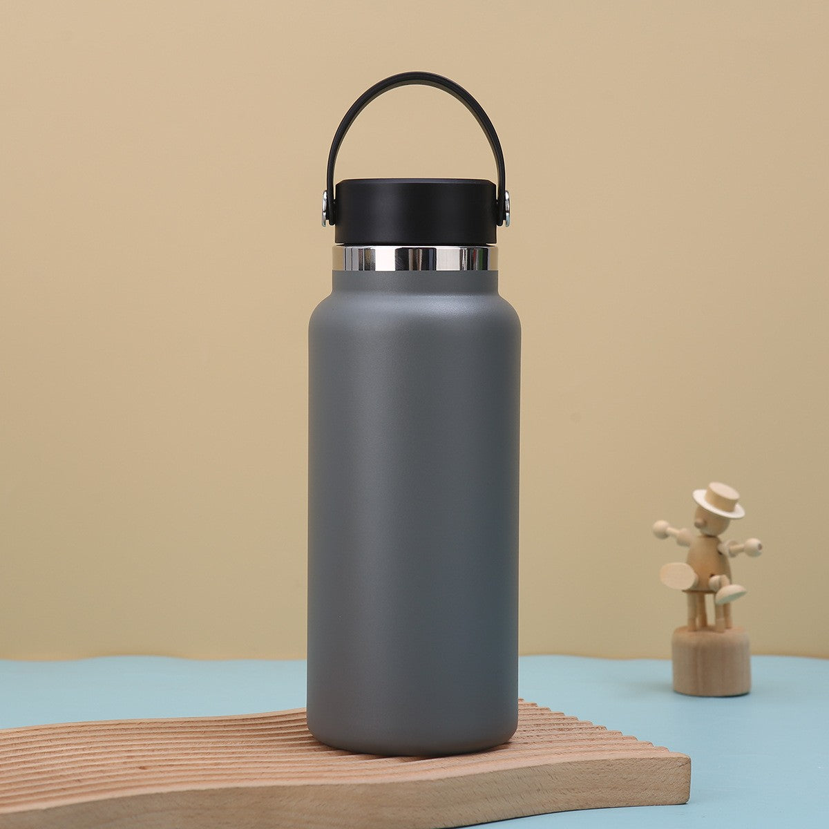 Car Tumbler Insulated Stainless Steel Water Bottle W/ Handle 32 oz.
