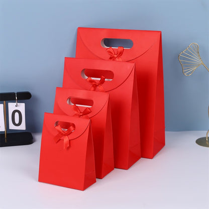 Flip Top Velcro Gift Bag W/ Bow Handles