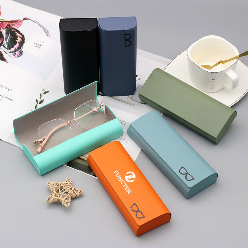 Portable Hard Shell Leather Glasses Case