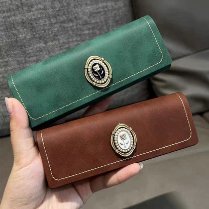 PU Leather Glasses Case Hard Shell Anti Scratch