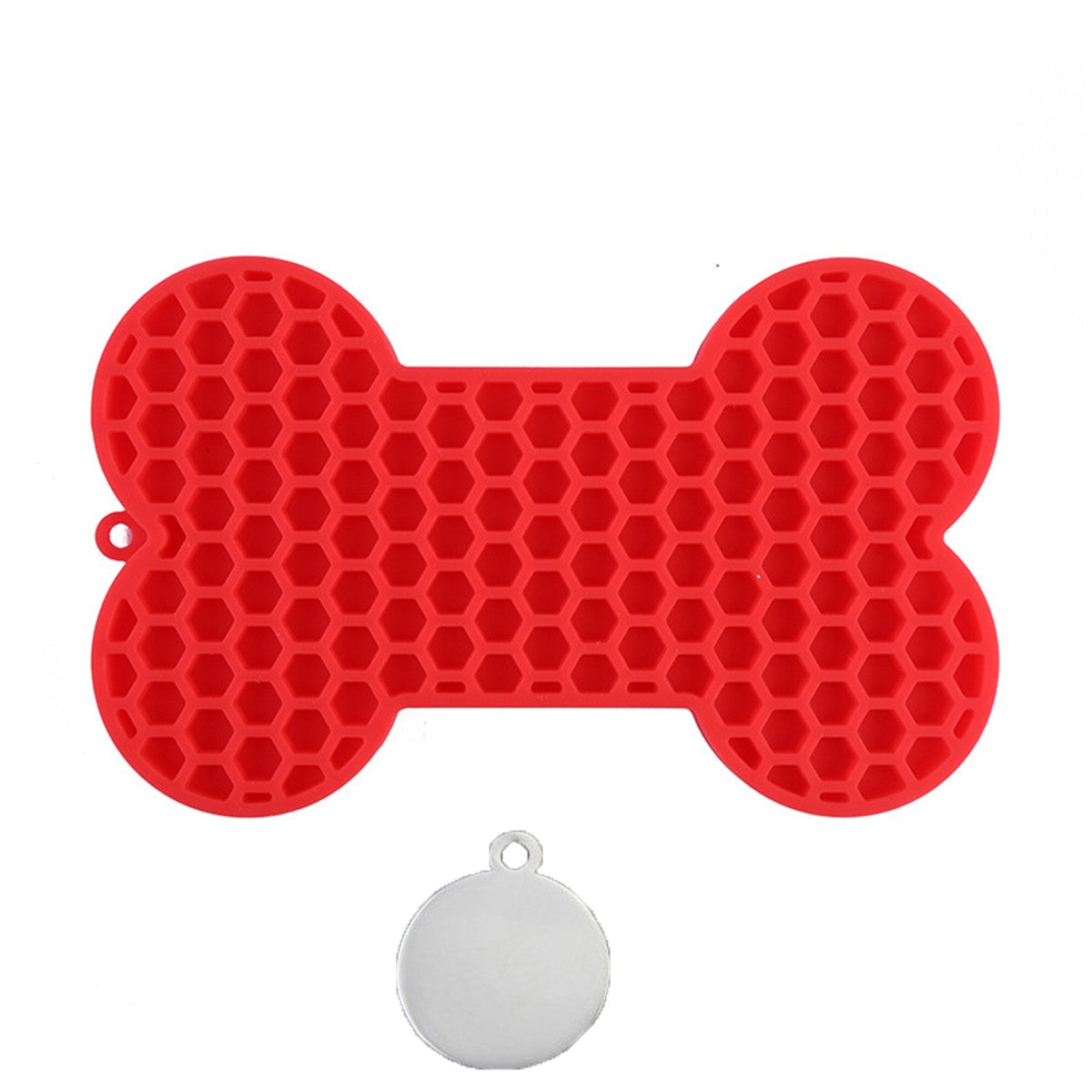 Bone Shape Pet Lick Mat Slow Feeder Mat
