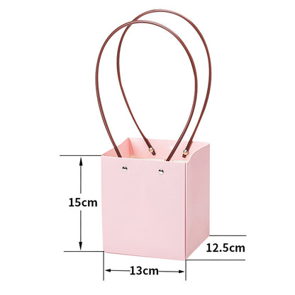 Trapezium Kraft Paper Bouquet Gift Tote Bag W/ Handle