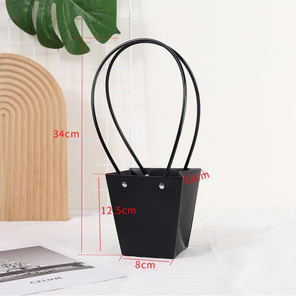 Trapezium Kraft Paper Bouquet Gift Tote Bag W/ Handle
