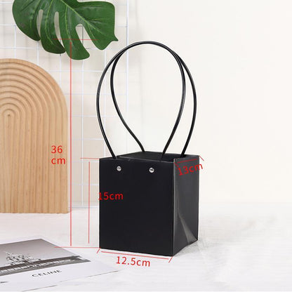 Trapezium Kraft Paper Bouquet Gift Tote Bag W/ Handle