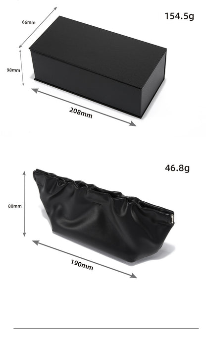 Cloud Pattern PU Leather Sunglasses Storage Bag Set W/ Magnetic Gift Box and Glasses Clothes