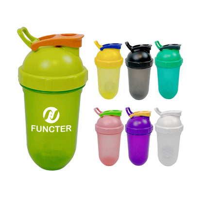 Capsule PP Shaker Bottles W/ Mixing Ball 16 oz.