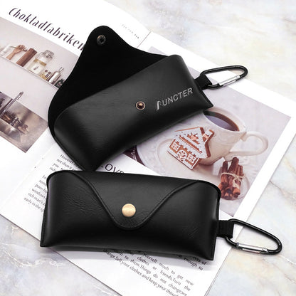 PU Leather Eyeglass Case W/ Carabiner