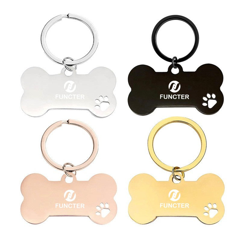 Metal Iron Fang Bone Minimalist Keychain