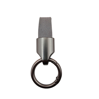 Metal Leather Car Circle Key Chain Decor