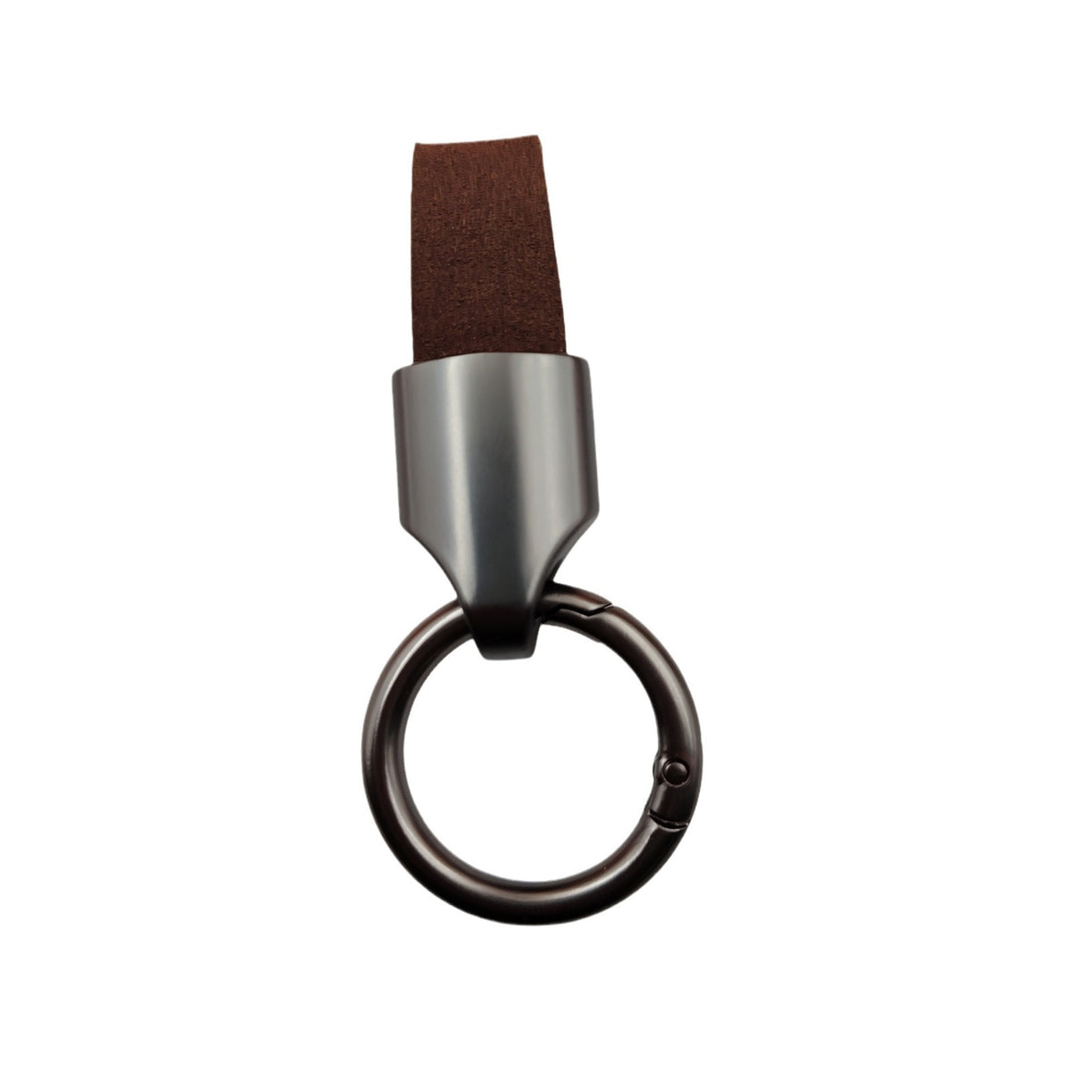 Metal Leather Car Circle Key Chain Decor