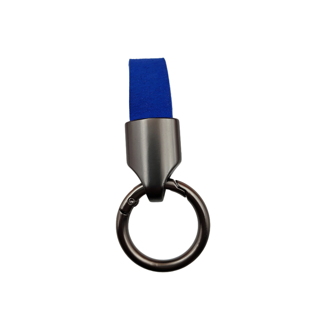 Metal Leather Car Circle Key Chain Decor
