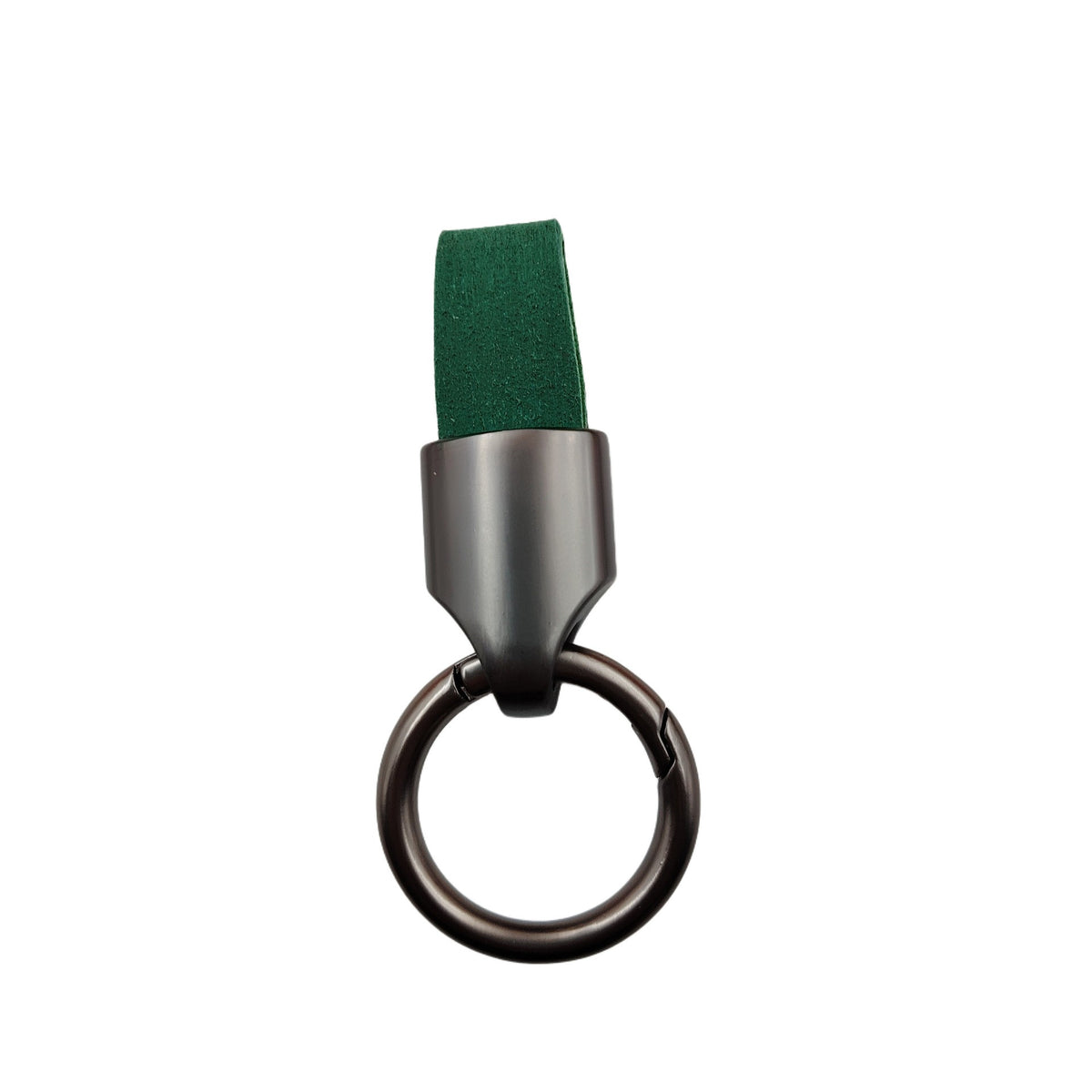 Metal Leather Car Circle Key Chain Decor