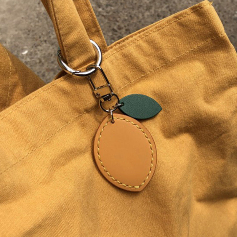 Leaves Shape PU Leather Keychain