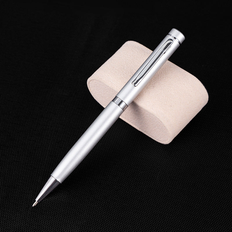 Pure Color Handwriting Stylus Twist Metal Pen Slim Twist Pen W/ Clip