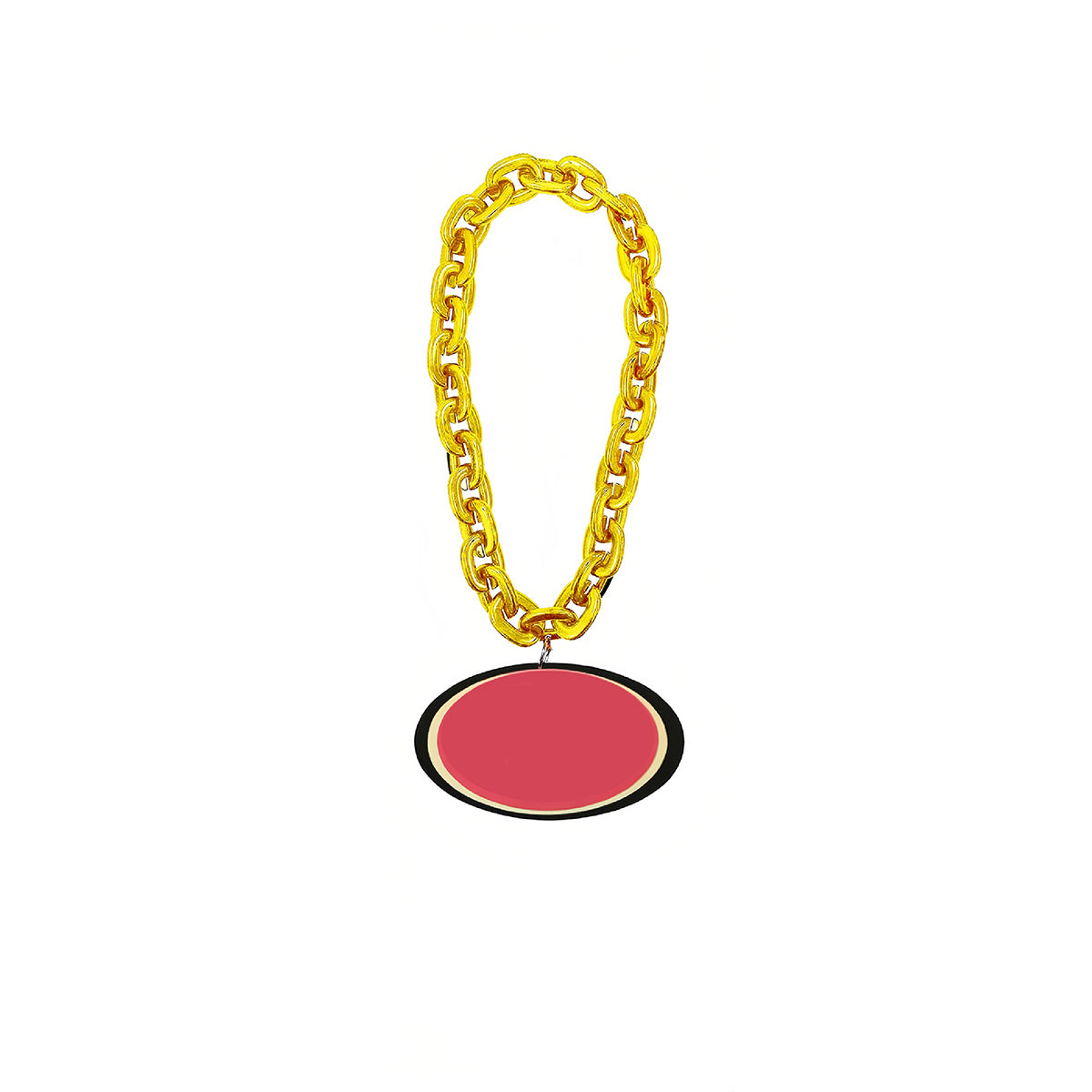 Big Gold Acrylic Necklace #CP W/ Custom EVA Tag