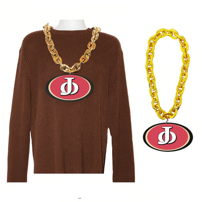 Big Gold Acrylic Necklace #JO W/ Custom EVA Tag