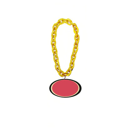 Big Gold Acrylic Necklace #JO W/ Custom EVA Tag