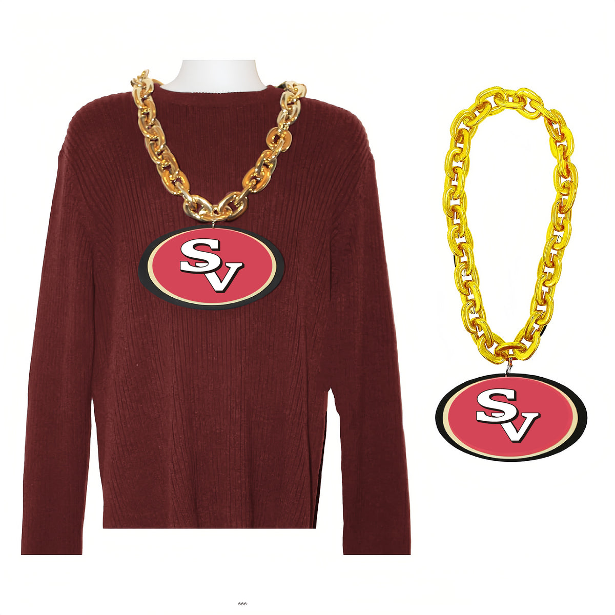 Big Gold Acrylic Necklace #SV W/ Custom EVA Tag