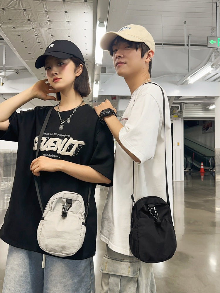 Sport Drawstring Nylon Crossbody Bag Chest Bag