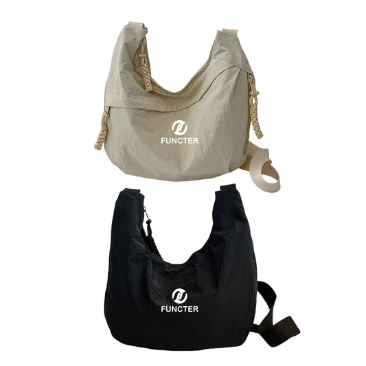 Water Washed Wrinkled Nylon Dumpling Bag Crossbody Bag