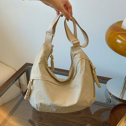 Water Washed Wrinkled Nylon Dumpling Bag Crossbody Bag