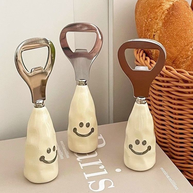 Cute Smile Face Stainless Steel Beer Bottle Opener
