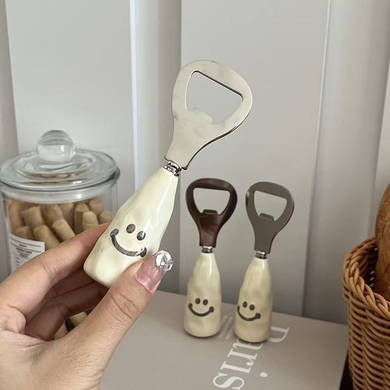 Cute Smile Face Stainless Steel Beer Bottle Opener