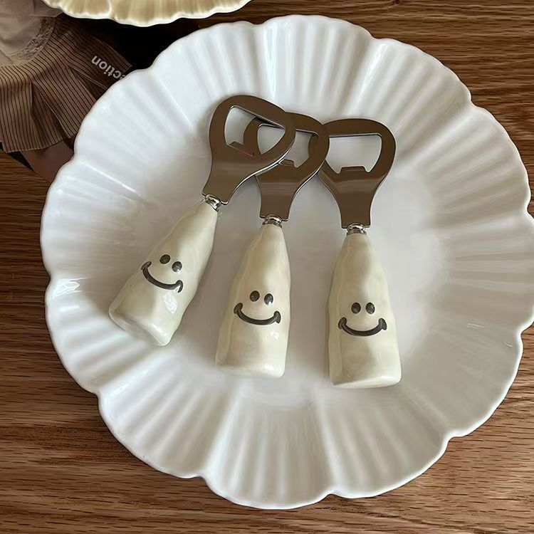 Cute Smile Face Stainless Steel Beer Bottle Opener