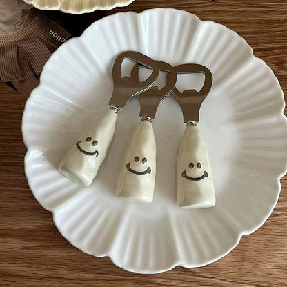 Cute Smile Face Stainless Steel Beer Bottle Opener