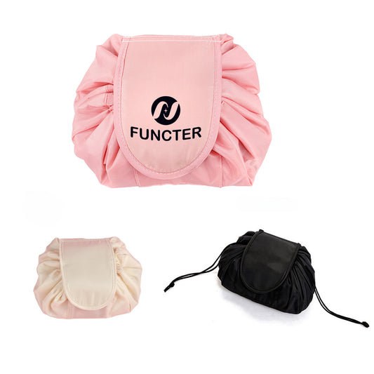 Portable Polyester Beauty Travel Organizer Bag Makeup Bag Cosmetic Bag Hang Bag With Rope