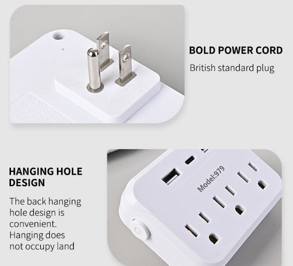 Surge Protector Power Strip w/USB Charging Ports