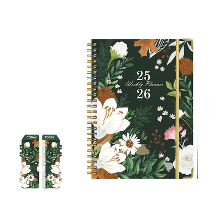 Metal Edged Spiral Journal A5 Notebook W/ Bookmark