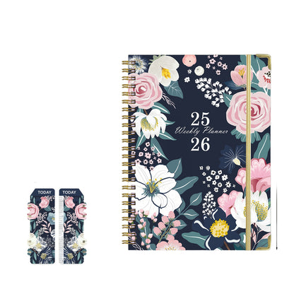 Metal Edged Spiral Journal A5 Notebook W/ Bookmark