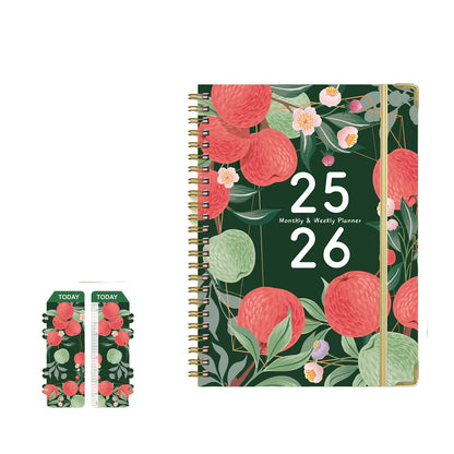 Metal Edged Spiral Journal A5 Notebook W/ Bookmark