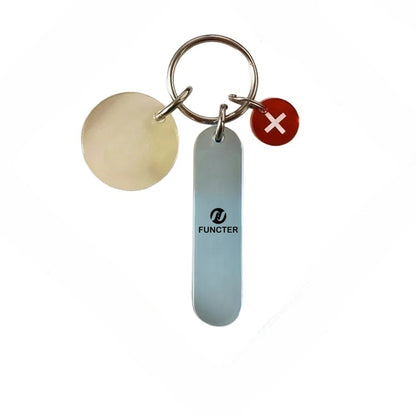 Custom Acrylic Rectangle Keychain With Two Rings