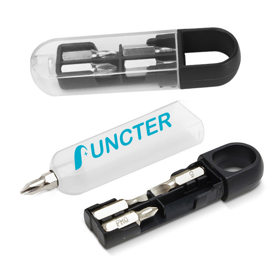 4" 1 Screwdriver Tool Set With Key Chain