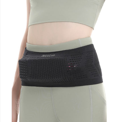 Multifunctional Knit Breathable Concealed Waist Bag For Women Men Outdoor Activities(L)