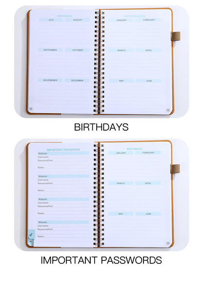 B6 Journal Double Spiral Notebook W/ Pen Loop