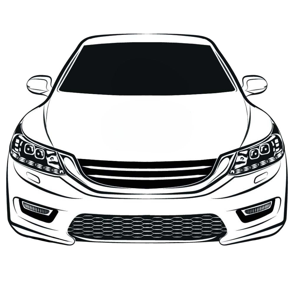 Car Flag Hood Cover Customized Halloween Help Pattern