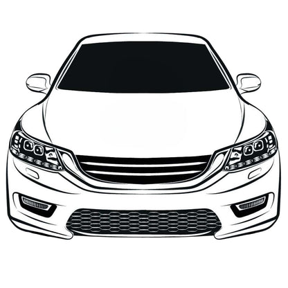 Car Flag Hood Cover Customized Halloween Bone Pattern