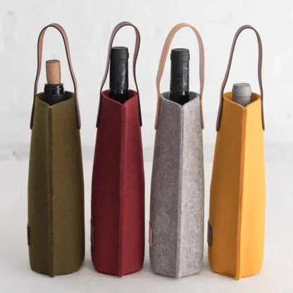 Felt Fabric Wine Bottle Carrier Tote Bag
