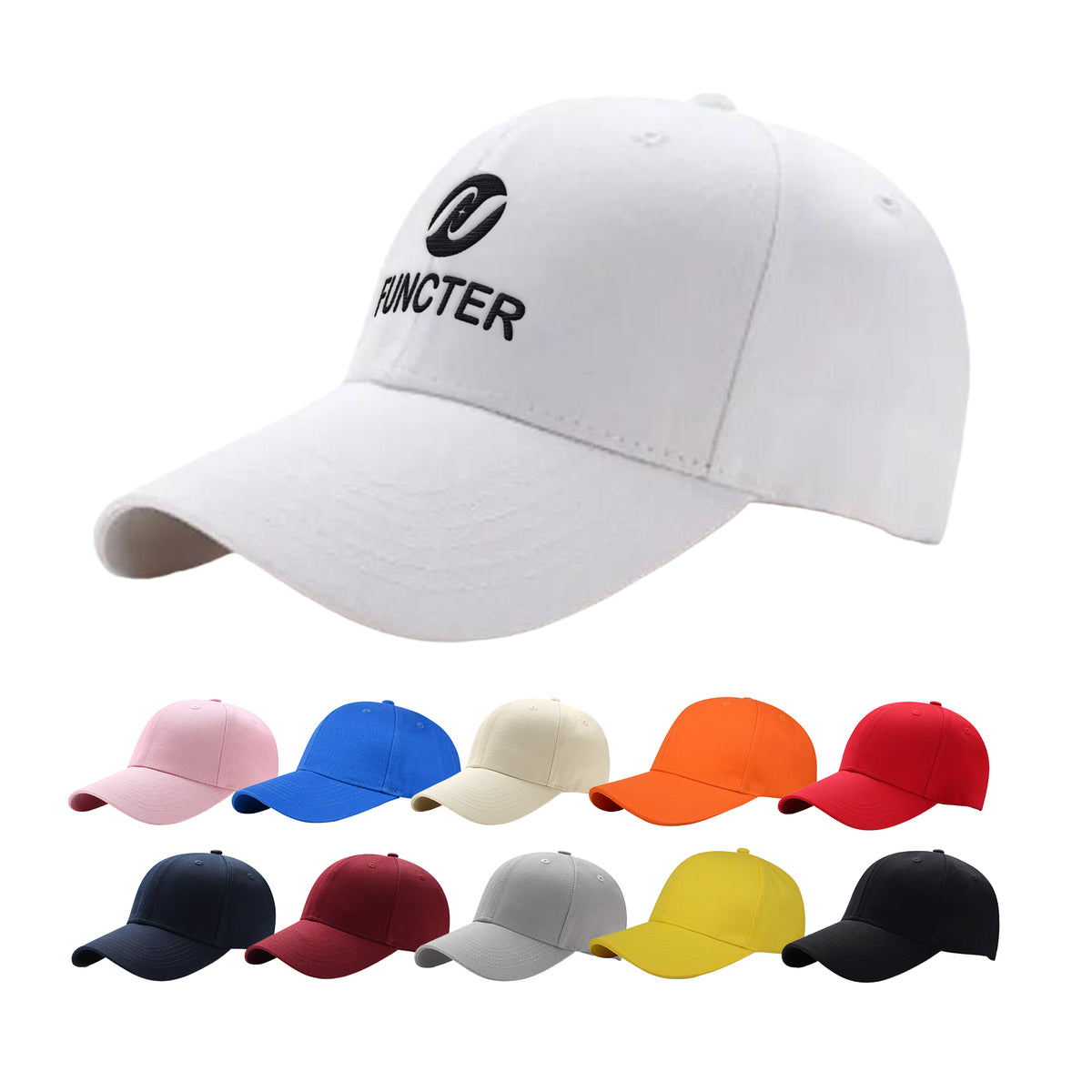 Retro 6-Panel Washed Cotton Baseball Cap