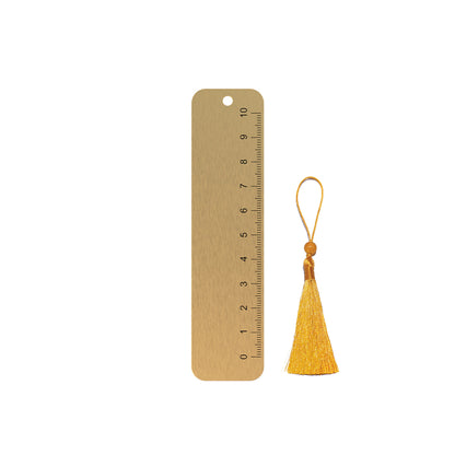 Ruler Scale Metal Bookmark With Tassel