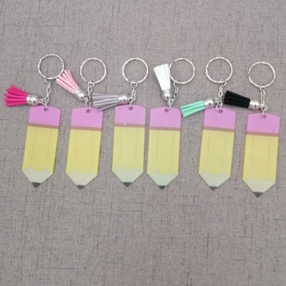 Custom Stylish Pencil Tassel Gift Keychain