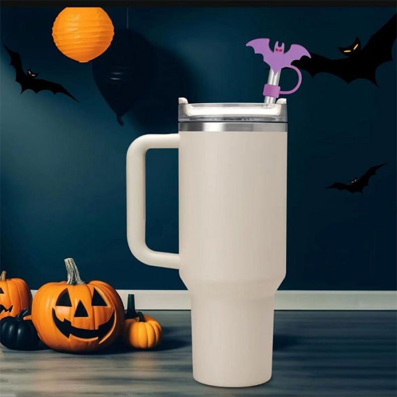 Bat Shape Silicone Straw Covers Cap