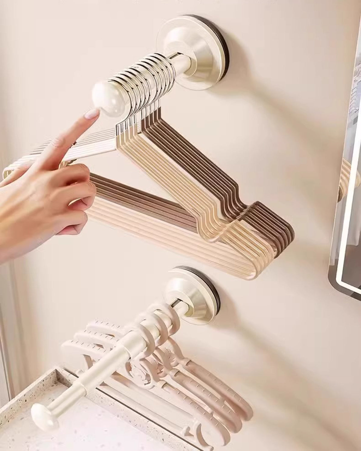 Suction Cup Hanger Organizer Hanger Storage Rack
