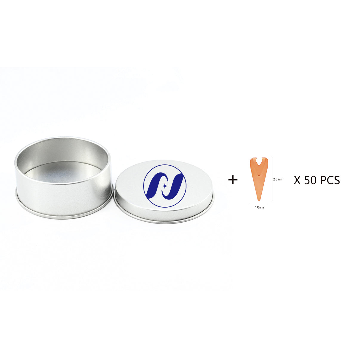 Super Tiny Triangle Stainless Steel Bookmark 50 Pcs In Tin